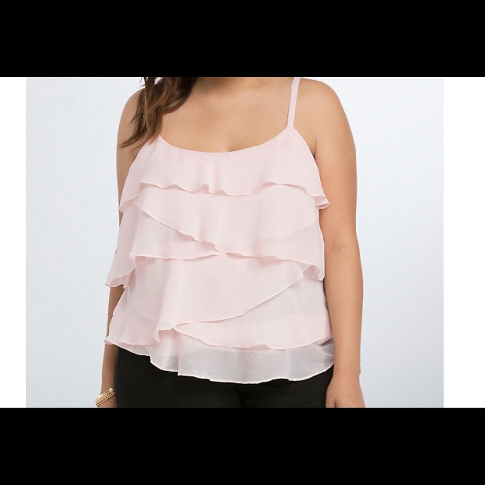 3x Torrid Ruffle Chiffon Banded Bottom Cami Top. - image 1